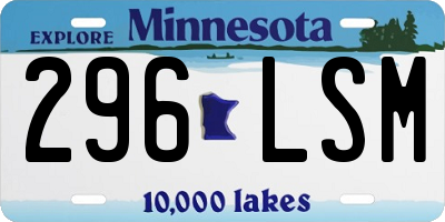 MN license plate 296LSM