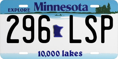 MN license plate 296LSP