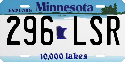 MN license plate 296LSR