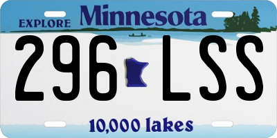 MN license plate 296LSS