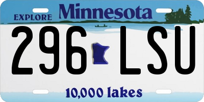 MN license plate 296LSU