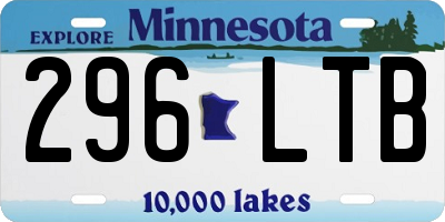 MN license plate 296LTB