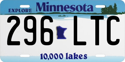 MN license plate 296LTC