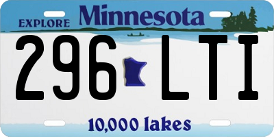 MN license plate 296LTI