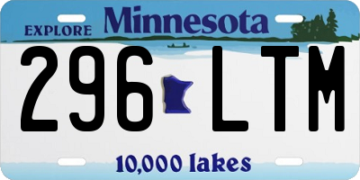 MN license plate 296LTM