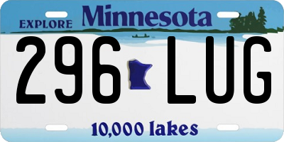 MN license plate 296LUG
