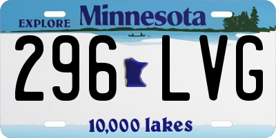 MN license plate 296LVG