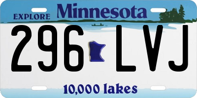 MN license plate 296LVJ