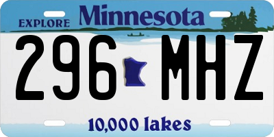 MN license plate 296MHZ