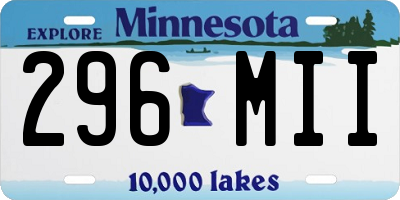 MN license plate 296MII