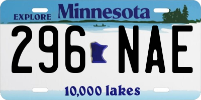 MN license plate 296NAE