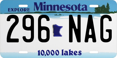 MN license plate 296NAG