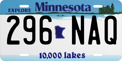 MN license plate 296NAQ