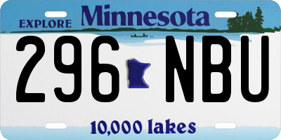 MN license plate 296NBU