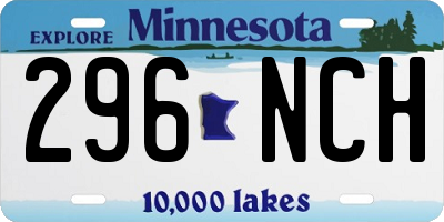 MN license plate 296NCH