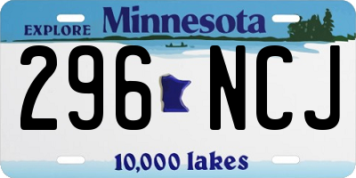 MN license plate 296NCJ