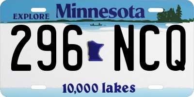 MN license plate 296NCQ