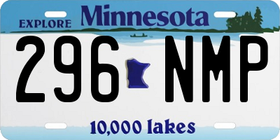 MN license plate 296NMP
