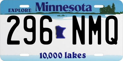 MN license plate 296NMQ