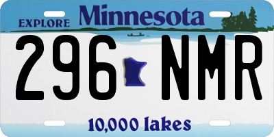 MN license plate 296NMR