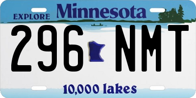 MN license plate 296NMT