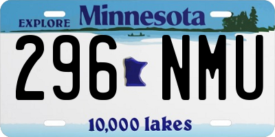 MN license plate 296NMU