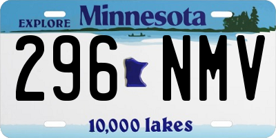 MN license plate 296NMV
