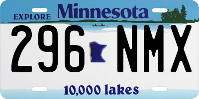 MN license plate 296NMX