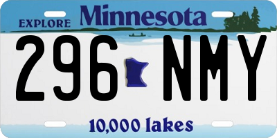 MN license plate 296NMY