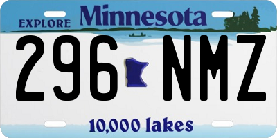 MN license plate 296NMZ