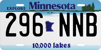 MN license plate 296NNB