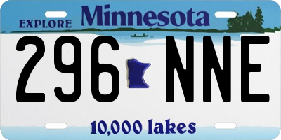 MN license plate 296NNE