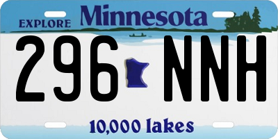 MN license plate 296NNH