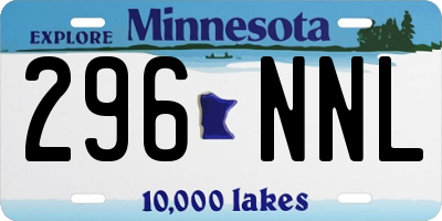 MN license plate 296NNL