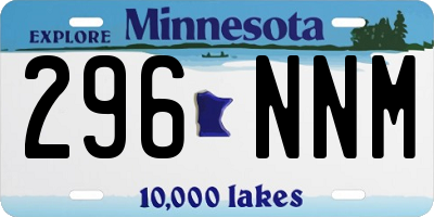 MN license plate 296NNM