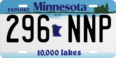 MN license plate 296NNP