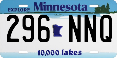 MN license plate 296NNQ