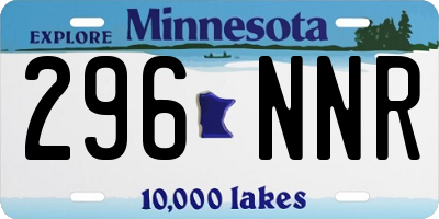 MN license plate 296NNR