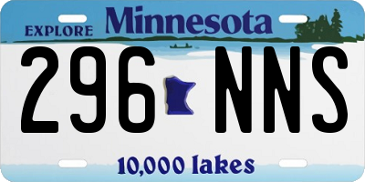 MN license plate 296NNS