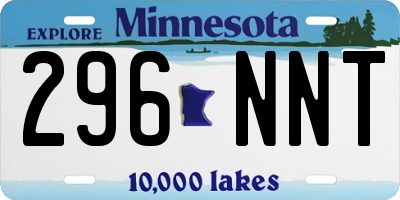 MN license plate 296NNT