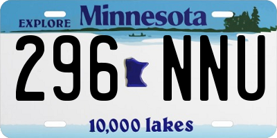 MN license plate 296NNU
