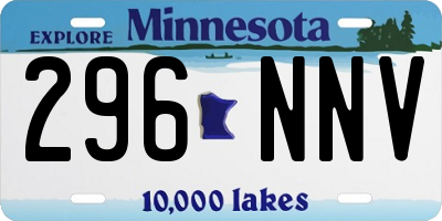 MN license plate 296NNV