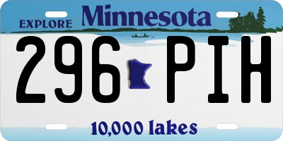MN license plate 296PIH