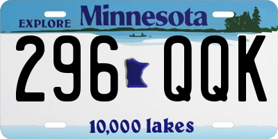 MN license plate 296QQK