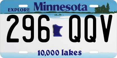 MN license plate 296QQV