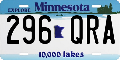 MN license plate 296QRA