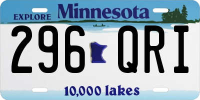 MN license plate 296QRI
