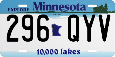 MN license plate 296QYV