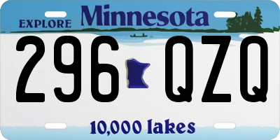MN license plate 296QZQ