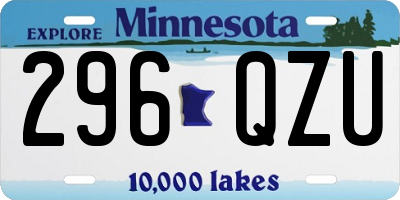 MN license plate 296QZU